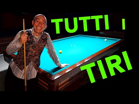 ALL the SHOTS of Italian BILLIARDS, specialty CUE (13 billiard lessons)