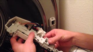 Front Load Washer Door Latch Troubleshooting Replacement - Samsung Washer Repair (part #DC64-00519B)