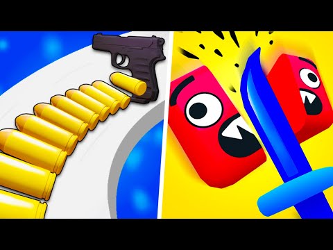 Level Up Rolling Bullet Stack | Cutting Run - Gameplay Walkthrough All Level Gameplay Android