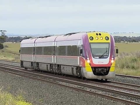 V/line V/Locity passenger trains near Lara & Little River - Country Trains in Victoria - PoathTV