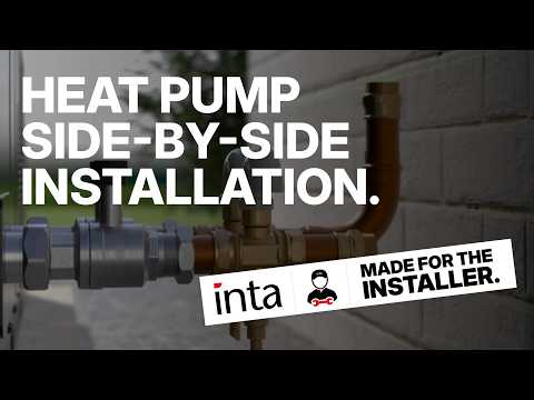 Heat Pump side by side connections complete installation