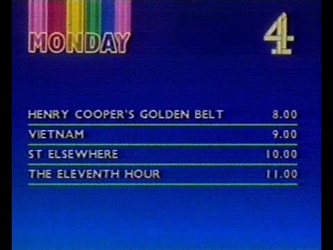 Monday 25th April 1983 CH4 - Be Your Own Boss - Dunlop - Canon - St Elsewhere - Channel 4 News
