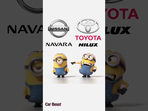 Toyota Hilux Vs Nissan Navara minions style fun#status #tiktok #funny #trending #foryou #car #fyp