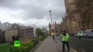 'Go! Go Away!': First moments of police locking down Westminster following attack