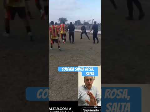 POLICÍA SACÓ UN ARMA EN LA CANCHA DE COLONIA SANTA ROSA SALTA #futbol #violenciapsicológica