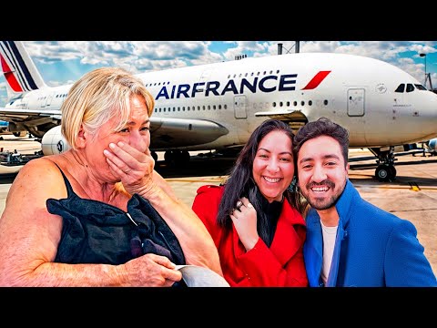 Fiz uma viagem SURPRESA EM FAMÍLIA *Ela se emocionou