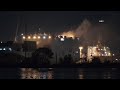 Firefighters TRAPPED on a BURNING Ship in Newark New Jersey