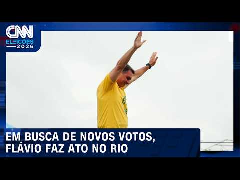 Flávio faz ato no Rio de Janeiro; campanha do senador busca conquistar novos votos | CNN AGORA