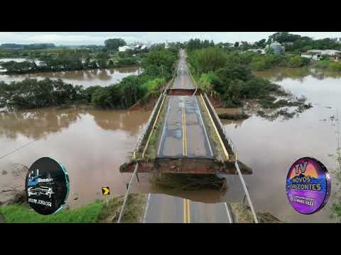 imagens tv novos horizontes entrada de Restinga Seca dia 05/05/2024