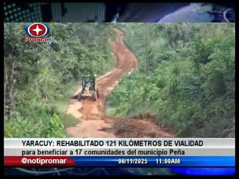 Yaracuy: rehabilitado 121 kilómetros de vialidad para beneficiar a 17 comunidades del municipio Peña