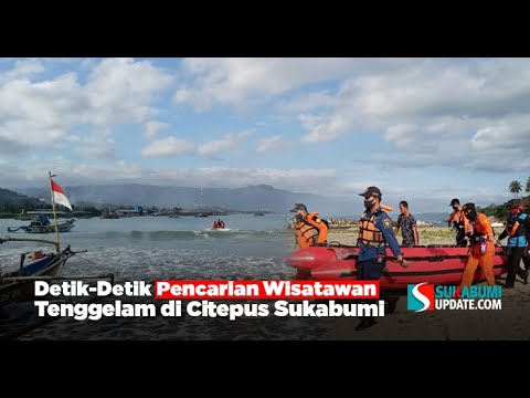 Detik-Detik Pencarian Wisatawan Tenggelam di Citepus Sukabumi