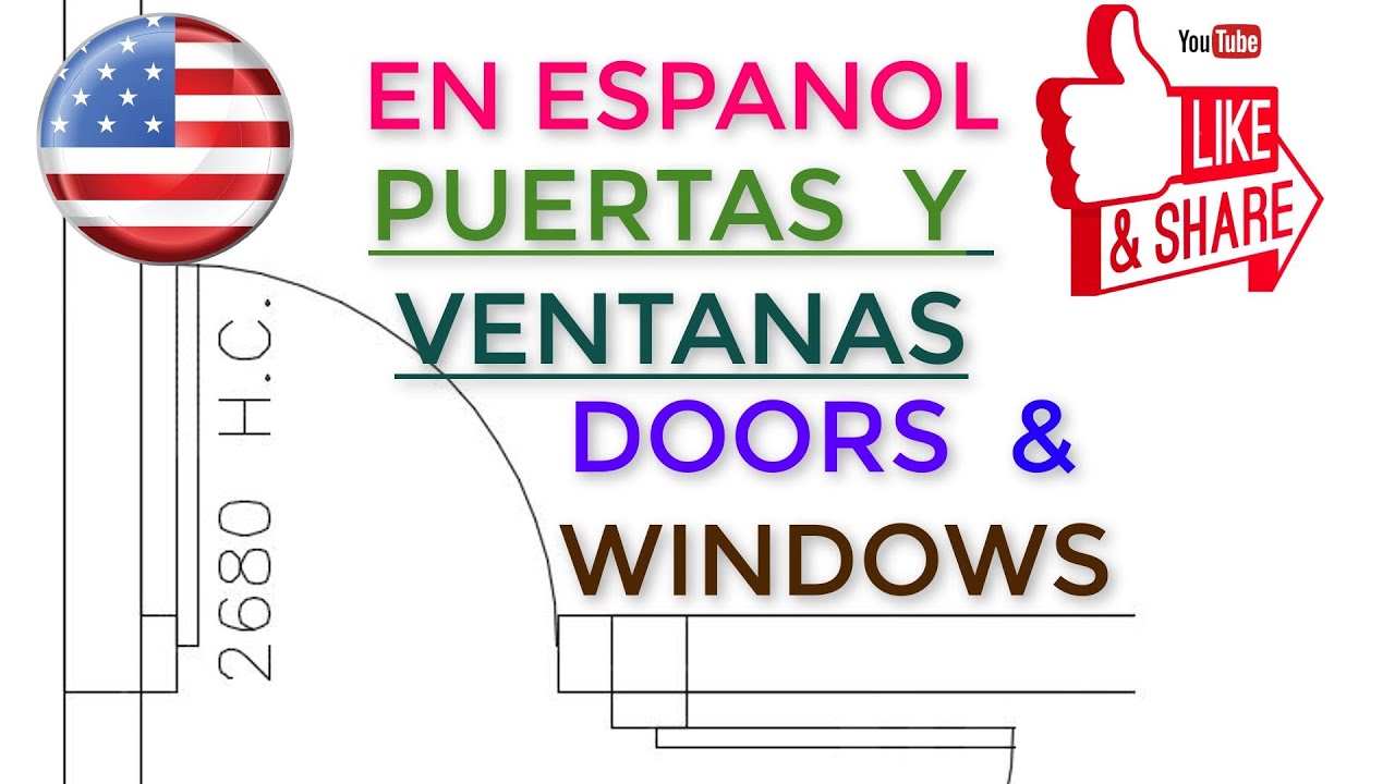 COMO LEER PLANO DE PUERTAS Y VENTANAS-DOORS AND WINDOWS- ESTADOS UNIDOS