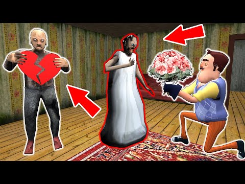 Ice Scream, Baldi, Hello Neighbor loves Granny || funny horror animation (60 min funny episodes)