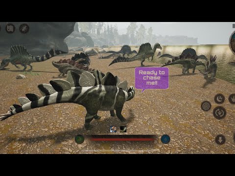 Path Of Titans Mobile: new playable Dino (Stegosaurus)//Testing Combat Skill