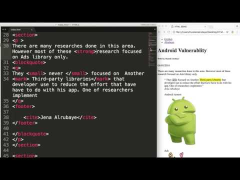 &#x202a;8- HTML5||  Mark and small and strong&#x202c;&rlm;