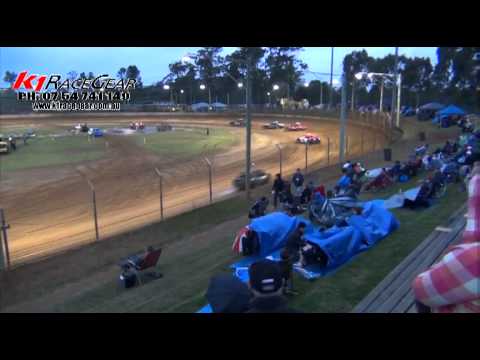 Modified Production - Heat 3 - QLD Title - Maryborough Speedway - 09.06.12
