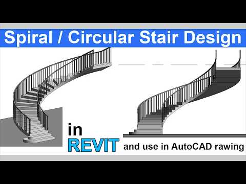 Creating Spiral Staircase in Revit & use in AutoCAD...