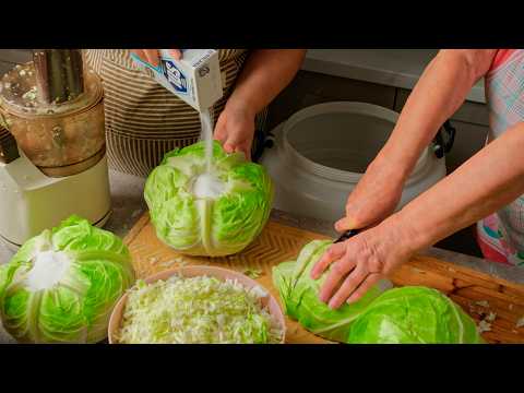 How to pickle cabbage! Shredded and whole heads together!