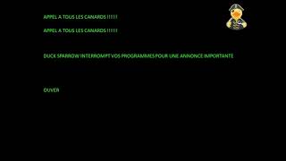 Duck Sparrow a un message pour vous !!