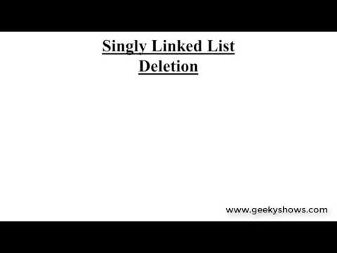 Deletion in Singly Linked List Data Structure Hindi