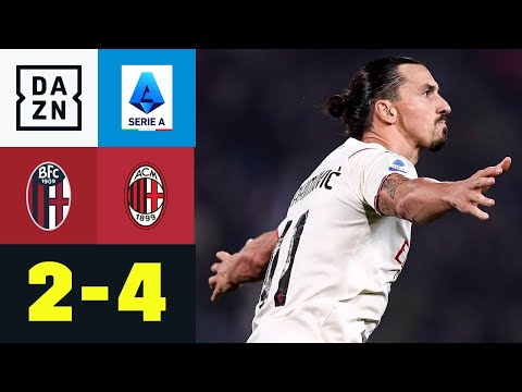 Zweimal Rot, Ibra trifft doppelt & spätes Glück für Milan: Bologna - AC Mailand 2:4 | Serie A | DAZN