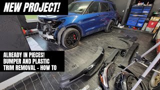 New Explorer ST - The tear down begins! Bumper and plastic trim removal