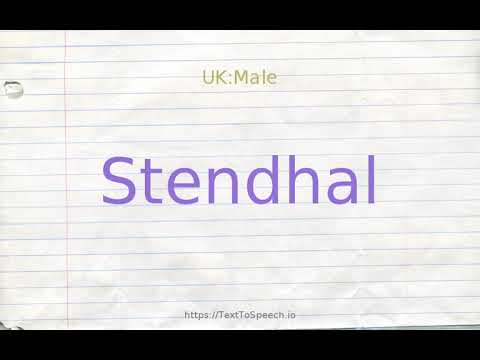 How to pronounce stendhal
