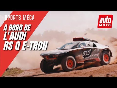 A bord de l'Audi RS Q e-tron du Dakar