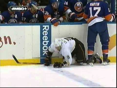 Matt Martin drills Andreas Lilja