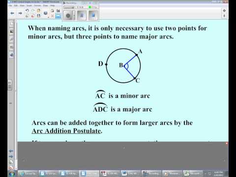 1 22 13 G Central Angles in Circles