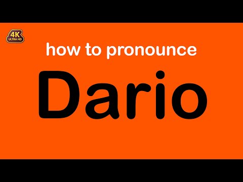 how to pronounce Dario correctly