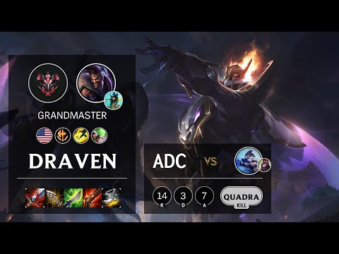 Draven ADC vs Ashe - NA Grandmaster Patch 10.21