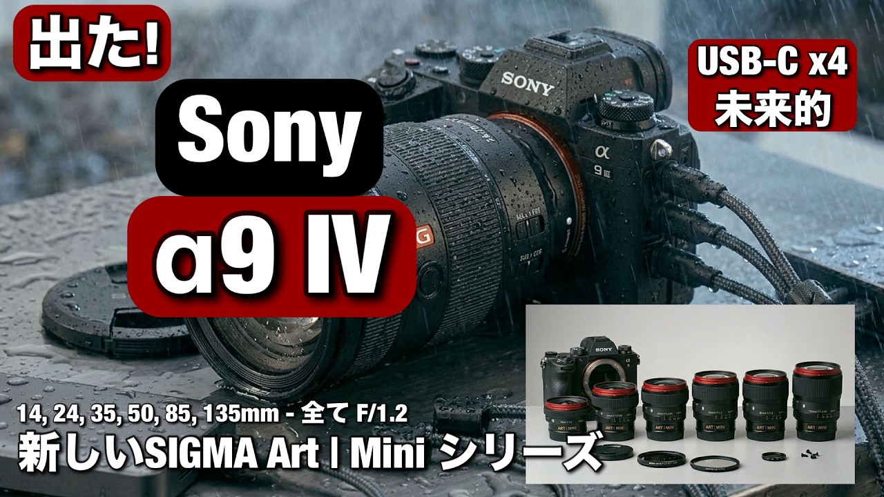 来た来た！新しい Sony A9 IV の発表が最高すぎる！夢にも見てないスペック！ そして、Sigma の新しい めっちゃ軽い Art Mini シリーズが山向けで最高！