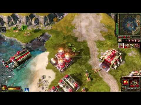 Red Alert 3 | 4 Player FFA, Brutal Bot | Death Aquatic