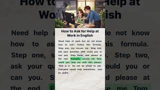 How to Ask for Help at Work in English 💼 | English Reading and Listening Practice #easyenglish