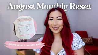 ☀️ END OF AUGUST 2025 MONTHLY RESET | budget with me + realistic goals for moms