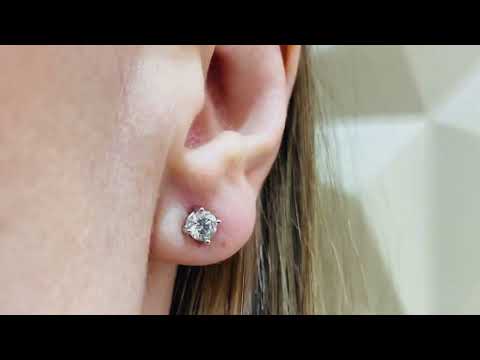 Pendientes de Diamantes 0.80ct total  0.40ct cada Jackie Oro Blanco  99925225521