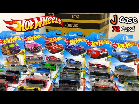 Unboxing Hot Wheels 2018 J Case 72 Car Assortment!