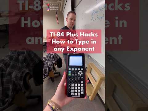 TI-84 Plus Tips and Tricks: How to Type any Exponent  #tips #hack #maths #teacher #ti84 #algebra