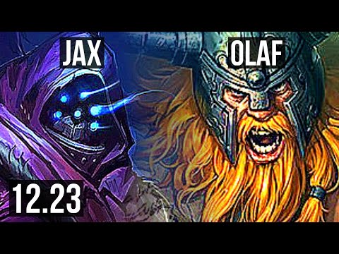 JAX vs OLAF (TOP) | 6 solo kills, 1.2M mastery, 300+ games | KR Diamond | 12.23