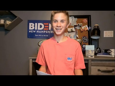 Brayden Harrington: boy with stutter urges voters to back Biden