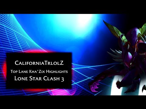 Team 8's CaliforniaTrlolz and his top lane Kha'zix (Lone Star Clash 3 highlights)