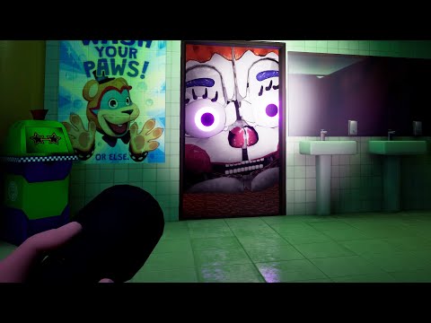 Giant DJ Circus Baby Jumpscares Gregory Inside The Toilettes - FNAF Security Breach