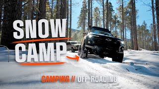 Snow Camping in my RSI Smart Cap [ 2023 Chevy Colorado Off-roading ]