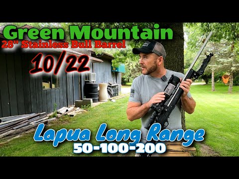 28" Green Mountain 10/22 Stainless Bull Barrel 50-100-200 Group shooting with Lapua Long Range