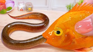 Catch And Cook Fry Fish 🐠 How To Cook Delicious Miniature Cheetos Fry Fish  😍 Tina Mini Cooking
