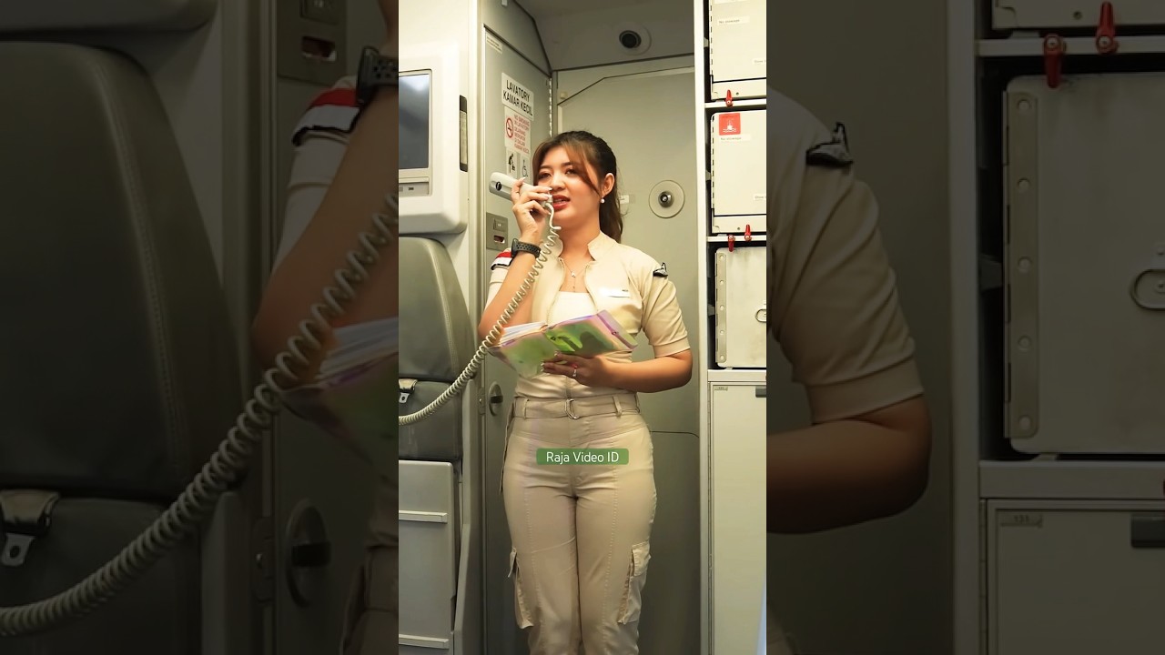 Announcement Selamat Datang Pramugari Su... #pramugarisuperairjet #airhostess #cantik