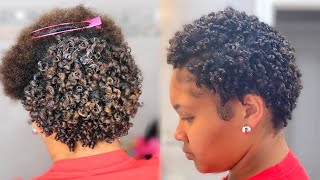 Super Defined Curls On Short Natural Hair | How to style TWA