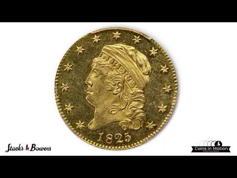 1825/4/1 Capped Head Left Half Eagle. JD-1, BD-1.