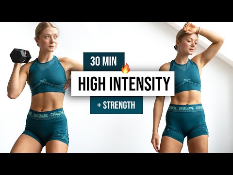 30 MIN Full Body STRENGTH AND CARDIO HIIT Workout - With Weights, Home Workout, No Repeats